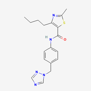 4-butyl-2-methyl-N-[4-(1H-1,2,4-triazol-1-ylmethyl)phenyl]-1,3-thiazole-5-carboxamide