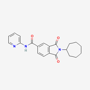 2-cycloheptyl-1,3-dioxo-N-(pyridin-2-yl)-2,3-dihydro-1H-isoindole-5-carboxamide