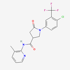 1-[4-chloro-3-(trifluoromethyl)phenyl]-N-(3-methylpyridin-2-yl)-5-oxopyrrolidine-3-carboxamide