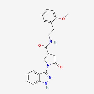 1-(1H-indazol-3-yl)-N-[2-(2-methoxyphenyl)ethyl]-5-oxopyrrolidine-3-carboxamide