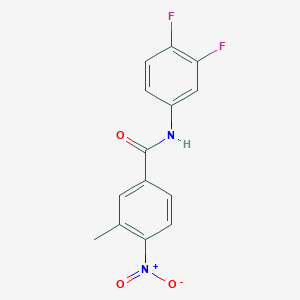 molecular formula C14H10F2N2O3 B11018223 N-(3,4-difluorophenyl)-3-methyl-4-nitrobenzamide 