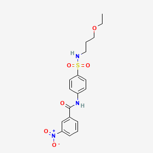 N-{4-[(3-ethoxypropyl)sulfamoyl]phenyl}-3-nitrobenzamide