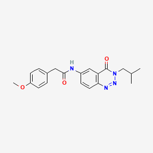 2-(4-methoxyphenyl)-N-[3-(2-methylpropyl)-4-oxo-3,4-dihydro-1,2,3-benzotriazin-6-yl]acetamide