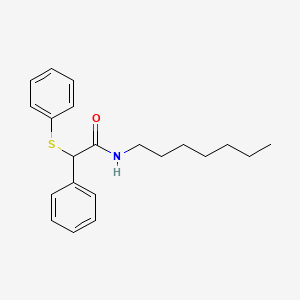 N-heptyl-2-phenyl-2-(phenylsulfanyl)acetamide