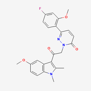 6-(4-fluoro-2-methoxyphenyl)-2-[2-(5-methoxy-1,2-dimethyl-1H-indol-3-yl)-2-oxoethyl]pyridazin-3(2H)-one