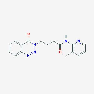 molecular formula C17H17N5O2 B11018285 N-(3-methylpyridin-2-yl)-4-(4-oxo-1,2,3-benzotriazin-3(4H)-yl)butanamide 