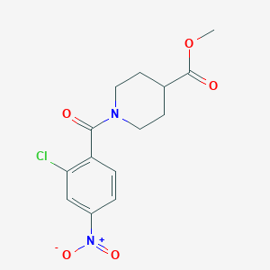 molecular formula C14H15ClN2O5 B11018297 Methyl 1-[(2-chloro-4-nitrophenyl)carbonyl]piperidine-4-carboxylate 