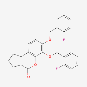 molecular formula C26H20F2O4 B11018303 6,7-bis[(2-fluorobenzyl)oxy]-2,3-dihydrocyclopenta[c]chromen-4(1H)-one 