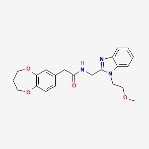 2-(3,4-dihydro-2H-1,5-benzodioxepin-7-yl)-N-{[1-(2-methoxyethyl)-1H-benzimidazol-2-yl]methyl}acetamide