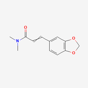 molecular formula C12H13NO3 B11018338 3-(1,3-benzodioxol-5-yl)-N,N-dimethylprop-2-enamide CAS No. 74957-49-6