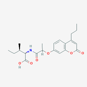 molecular formula C21H27NO6 B11018340 N-{2-[(2-oxo-4-propyl-2H-chromen-7-yl)oxy]propanoyl}-L-isoleucine 