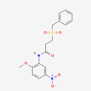 3-(benzylsulfonyl)-N-(2-methoxy-5-nitrophenyl)propanamide