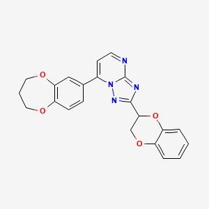 7-(3,4-dihydro-2H-1,5-benzodioxepin-7-yl)-2-(2,3-dihydro-1,4-benzodioxin-2-yl)[1,2,4]triazolo[1,5-a]pyrimidine