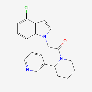 molecular formula C20H20ClN3O B11018371 2-(4-chloro-1H-indol-1-yl)-1-[2-(pyridin-3-yl)piperidin-1-yl]ethanone 