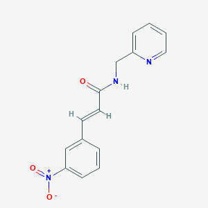 molecular formula C15H13N3O3 B11018379 (2E)-3-(3-nitrophenyl)-N-(pyridin-2-ylmethyl)prop-2-enamide 