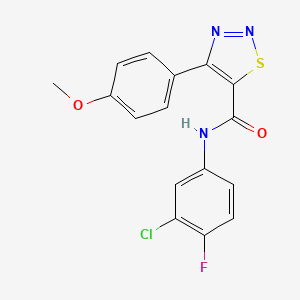 N-(3-chloro-4-fluorophenyl)-4-(4-methoxyphenyl)-1,2,3-thiadiazole-5-carboxamide