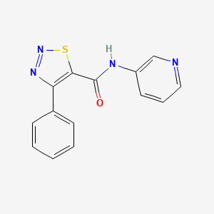 molecular formula C14H10N4OS B11018415 4-phenyl-N-(pyridin-3-yl)-1,2,3-thiadiazole-5-carboxamide 