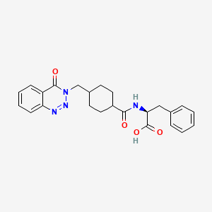 molecular formula C24H26N4O4 B11018416 N-({4-[(4-oxo-1,2,3-benzotriazin-3(4H)-yl)methyl]cyclohexyl}carbonyl)-L-phenylalanine 