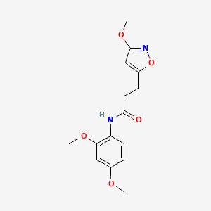 N-(2,4-dimethoxyphenyl)-3-(3-methoxy-1,2-oxazol-5-yl)propanamide