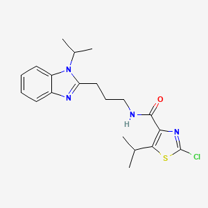 2-chloro-5-(propan-2-yl)-N-{3-[1-(propan-2-yl)-1H-benzimidazol-2-yl]propyl}-1,3-thiazole-4-carboxamide