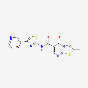 2-methyl-5-oxo-N-(4-(pyridin-3-yl)thiazol-2-yl)-5H-thiazolo[3,2-a]pyrimidine-6-carboxamide