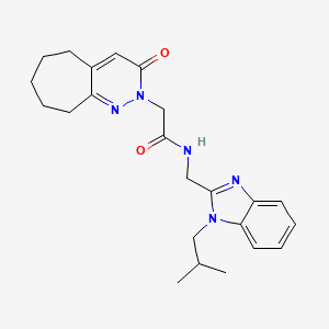 N-{[1-(2-methylpropyl)-1H-benzimidazol-2-yl]methyl}-2-(3-oxo-3,5,6,7,8,9-hexahydro-2H-cyclohepta[c]pyridazin-2-yl)acetamide