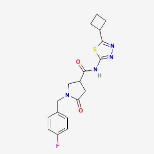 N-(5-cyclobutyl-1,3,4-thiadiazol-2-yl)-1-(4-fluorobenzyl)-5-oxopyrrolidine-3-carboxamide