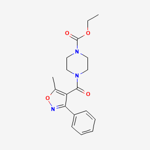 Ethyl 4-[(5-methyl-3-phenyl-1,2-oxazol-4-yl)carbonyl]piperazine-1-carboxylate