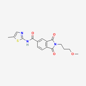 2-(3-methoxypropyl)-N-(5-methyl-1,3-thiazol-2-yl)-1,3-dioxo-2,3-dihydro-1H-isoindole-5-carboxamide