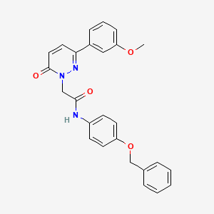 molecular formula C26H23N3O4 B11018474 N-(4-(benzyloxy)phenyl)-2-(3-(3-methoxyphenyl)-6-oxopyridazin-1(6H)-yl)acetamide 