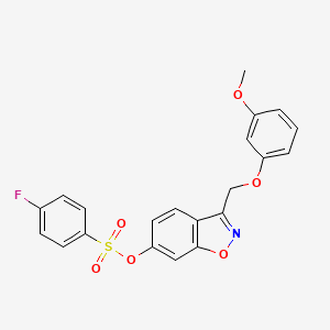 3-[(3-Methoxyphenoxy)methyl]-1,2-benzoxazol-6-yl 4-fluorobenzenesulfonate