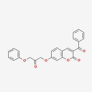 3-benzoyl-7-(2-oxo-3-phenoxypropoxy)-2H-chromen-2-one