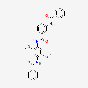 N-{2,5-dimethoxy-4-[(phenylcarbonyl)amino]phenyl}-3-[(phenylcarbonyl)amino]benzamide