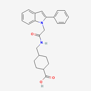 trans-4-({[(2-phenyl-1H-indol-1-yl)acetyl]amino}methyl)cyclohexanecarboxylic acid