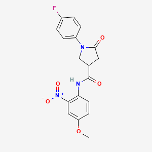 1-(4-fluorophenyl)-N-(4-methoxy-2-nitrophenyl)-5-oxopyrrolidine-3-carboxamide