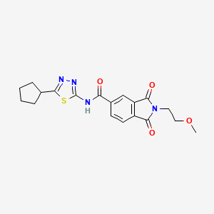 N-(5-cyclopentyl-1,3,4-thiadiazol-2-yl)-2-(2-methoxyethyl)-1,3-dioxoisoindoline-5-carboxamide