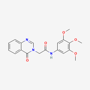 molecular formula C19H19N3O5 B11018521 2-(4-oxoquinazolin-3(4H)-yl)-N-(3,4,5-trimethoxyphenyl)acetamide 