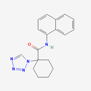 molecular formula C18H19N5O B11018522 N-(naphthalen-1-yl)-1-(1H-tetrazol-1-yl)cyclohexanecarboxamide 