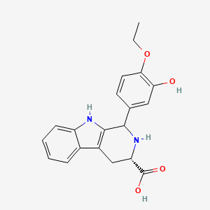 (3S)-1-(4-ethoxy-3-hydroxyphenyl)-2,3,4,9-tetrahydro-1H-beta-carboline-3-carboxylic acid