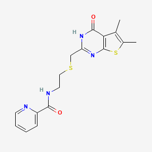 N-(2-{[(4-hydroxy-5,6-dimethylthieno[2,3-d]pyrimidin-2-yl)methyl]sulfanyl}ethyl)pyridine-2-carboxamide