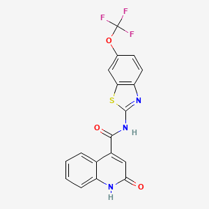 2-hydroxy-N-[(2Z)-6-(trifluoromethoxy)-1,3-benzothiazol-2(3H)-ylidene]quinoline-4-carboxamide