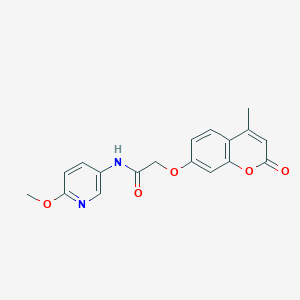 molecular formula C18H16N2O5 B11018589 N-(6-methoxypyridin-3-yl)-2-[(4-methyl-2-oxo-2H-chromen-7-yl)oxy]acetamide 