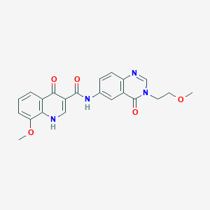 4-hydroxy-8-methoxy-N-(3-(2-methoxyethyl)-4-oxo-3,4-dihydroquinazolin-6-yl)quinoline-3-carboxamide