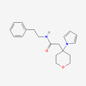 N-(2-phenylethyl)-2-[4-(1H-pyrrol-1-yl)tetrahydro-2H-pyran-4-yl]acetamide