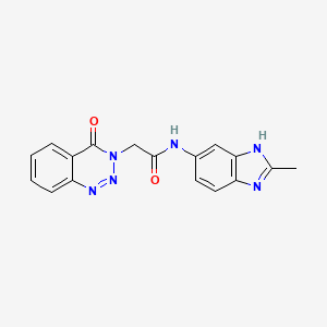 N-(2-methyl-1H-benzimidazol-6-yl)-2-(4-oxo-1,2,3-benzotriazin-3(4H)-yl)acetamide