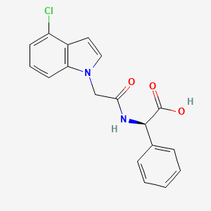 (2R)-{[(4-chloro-1H-indol-1-yl)acetyl]amino}(phenyl)ethanoic acid