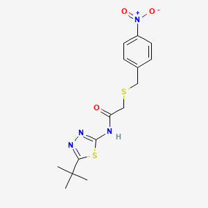 N-(5-tert-butyl-1,3,4-thiadiazol-2-yl)-2-[(4-nitrobenzyl)sulfanyl]acetamide