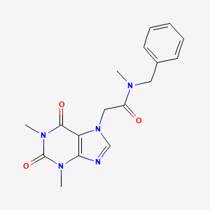 molecular formula C17H19N5O3 B11018656 N-benzyl-2-(1,3-dimethyl-2,6-dioxo-1,2,3,6-tetrahydro-7H-purin-7-yl)-N-methylacetamide 