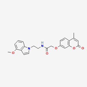 N-[2-(4-methoxy-1H-indol-1-yl)ethyl]-2-[(4-methyl-2-oxo-2H-chromen-7-yl)oxy]acetamide