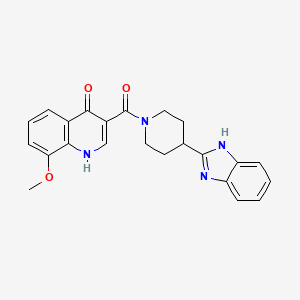 [4-(1H-benzimidazol-2-yl)piperidin-1-yl](4-hydroxy-8-methoxyquinolin-3-yl)methanone